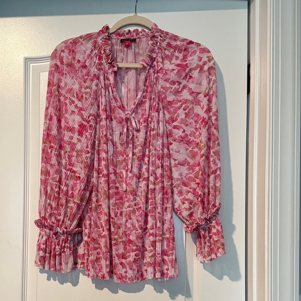 Vince Camuto Pink Floral Blouse